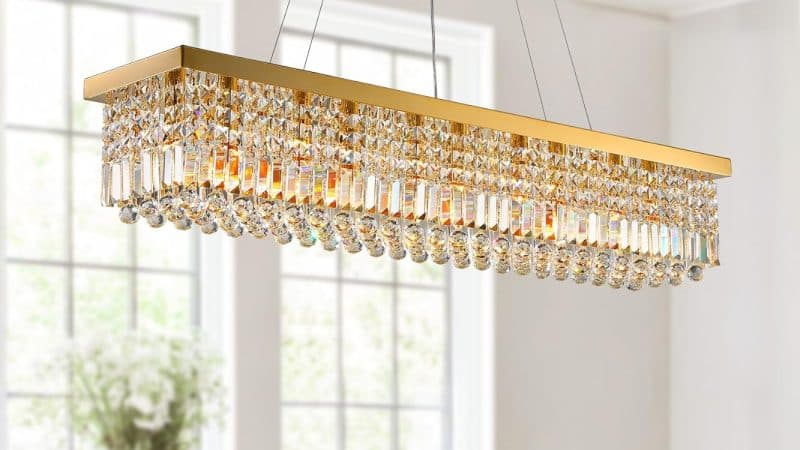 Siljoy 10-Lights Gold Crystal Chandelier: A Luxurious Addition to Your Dining Room