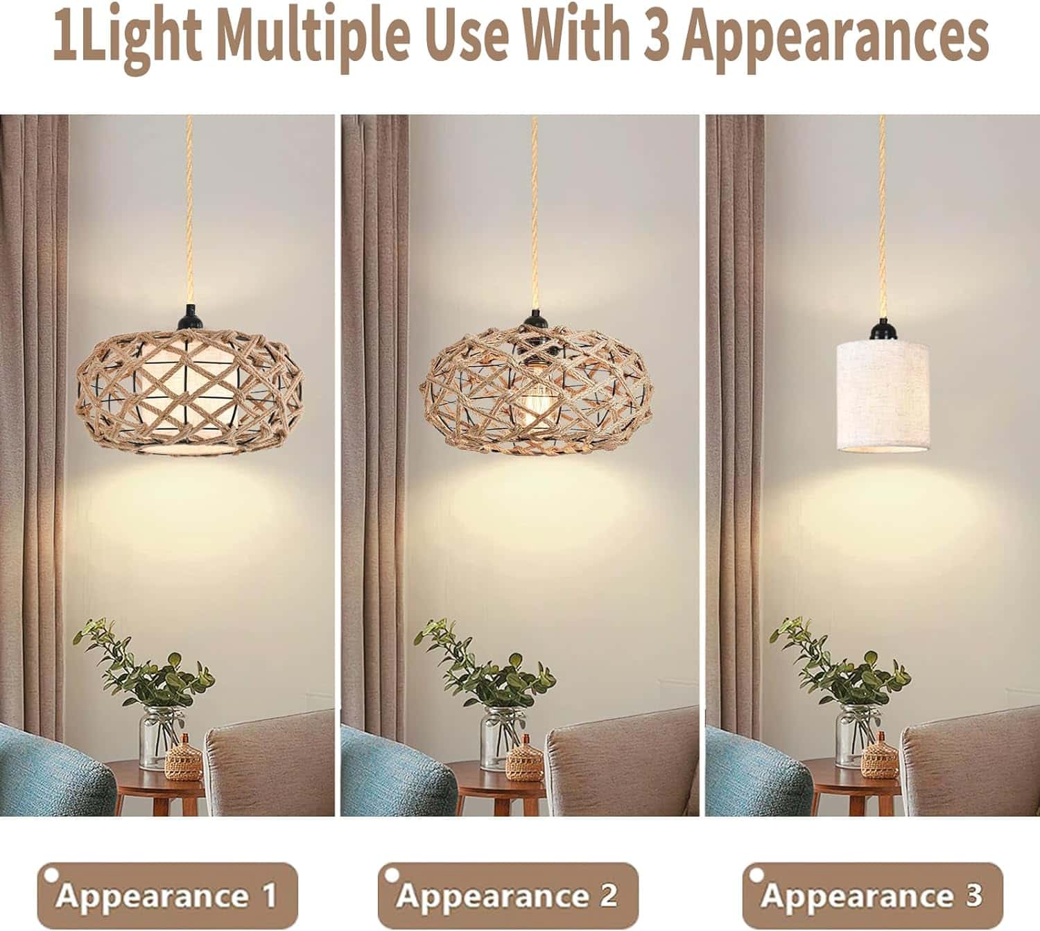 QIYIZM Plug in Pendant Light: Enhance Your Space with Boho Charm