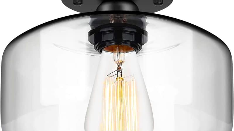 TOBUSA Industrial Semi Flush Mount Ceiling Light: A Stylish and Versatile Lighting Solution