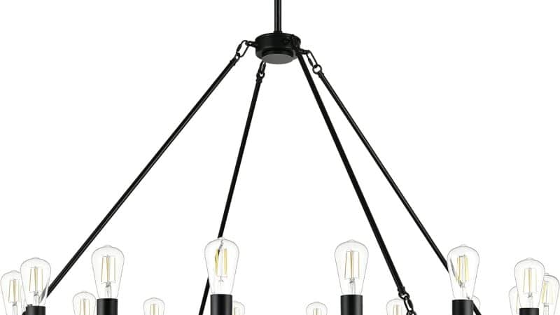 Linea di Liara Sonoro Black Chandelier: A Stunning Addition to Your Dining Room