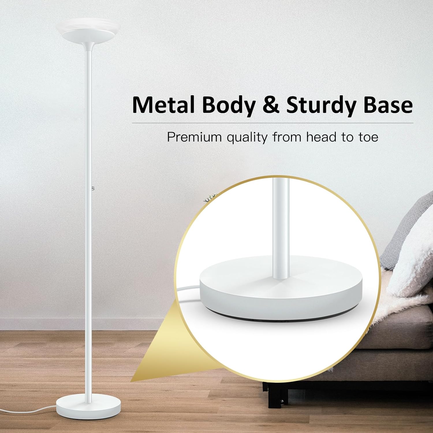 BoostArea Torchiere Floor Lamp: A Bright and Stylish Addition to Any Room
