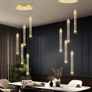Enhance Your Space with the Modern Pendant Lights LED Bubble Crystal Chandelier